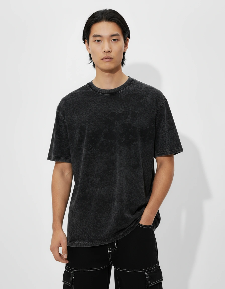 Black Acid Wash T-Shirt