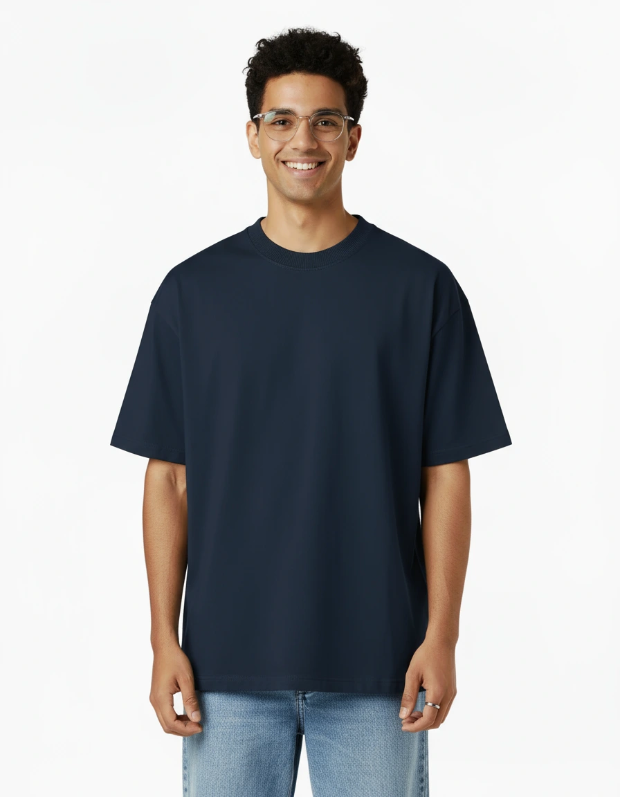 Navy Blue Oversized T-Shirt