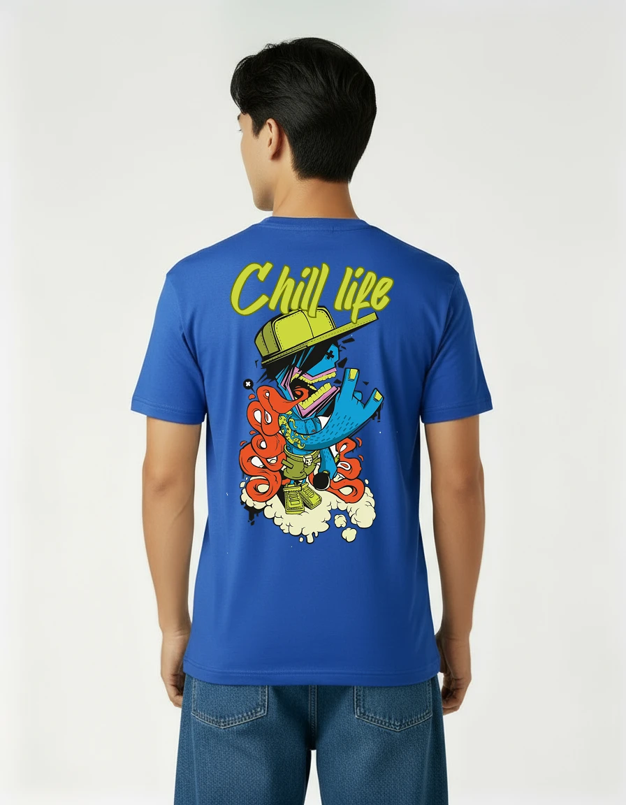 Chill Life Blue Classic Fit T-Shirt