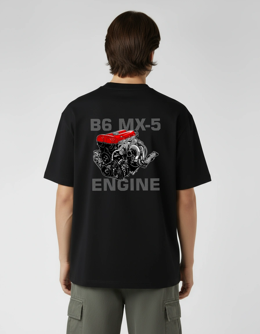 B6 MX-5 Black Premium Oversized T-Shirt