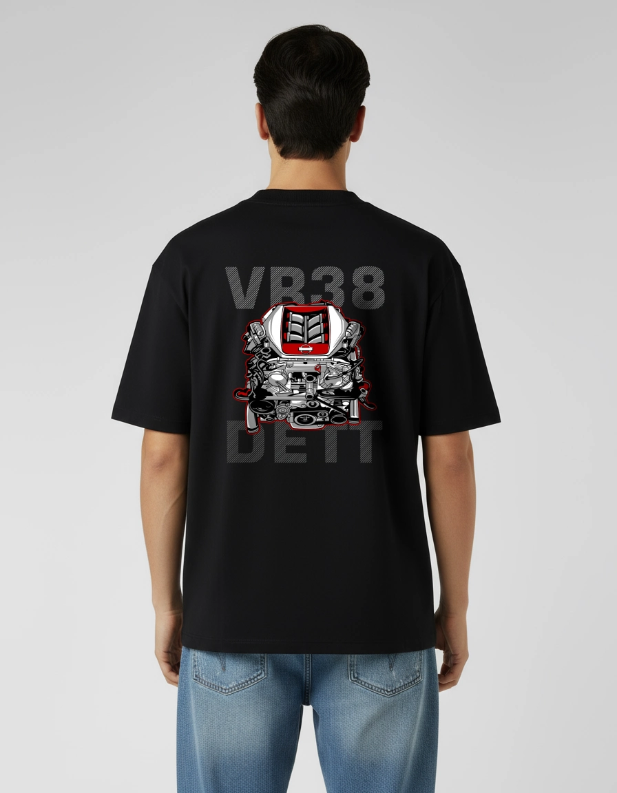VB38 DETT Black Premium Oversized T-Shirt