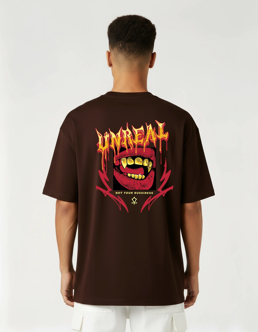 Unreal Brown Premium Oversized T-Shirt