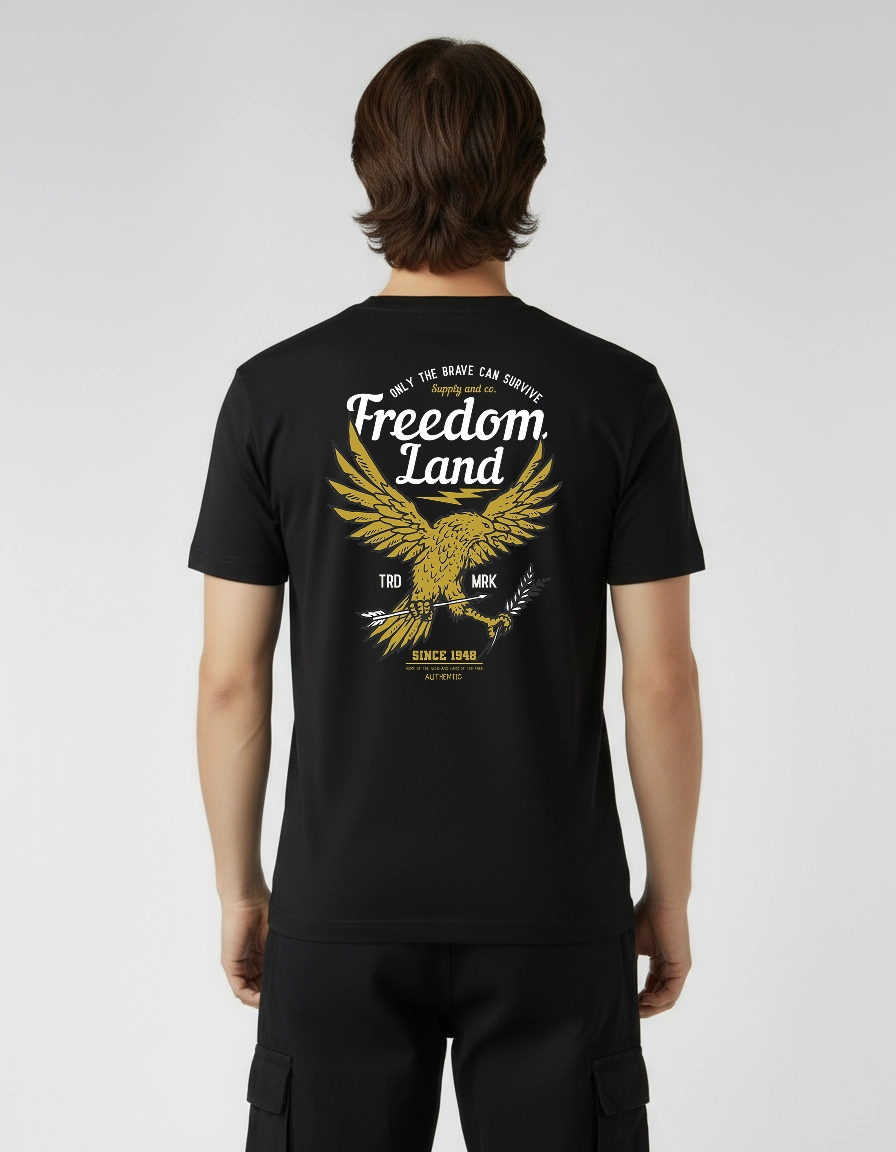 Freedom Land Black Classic Fit T-Shirt